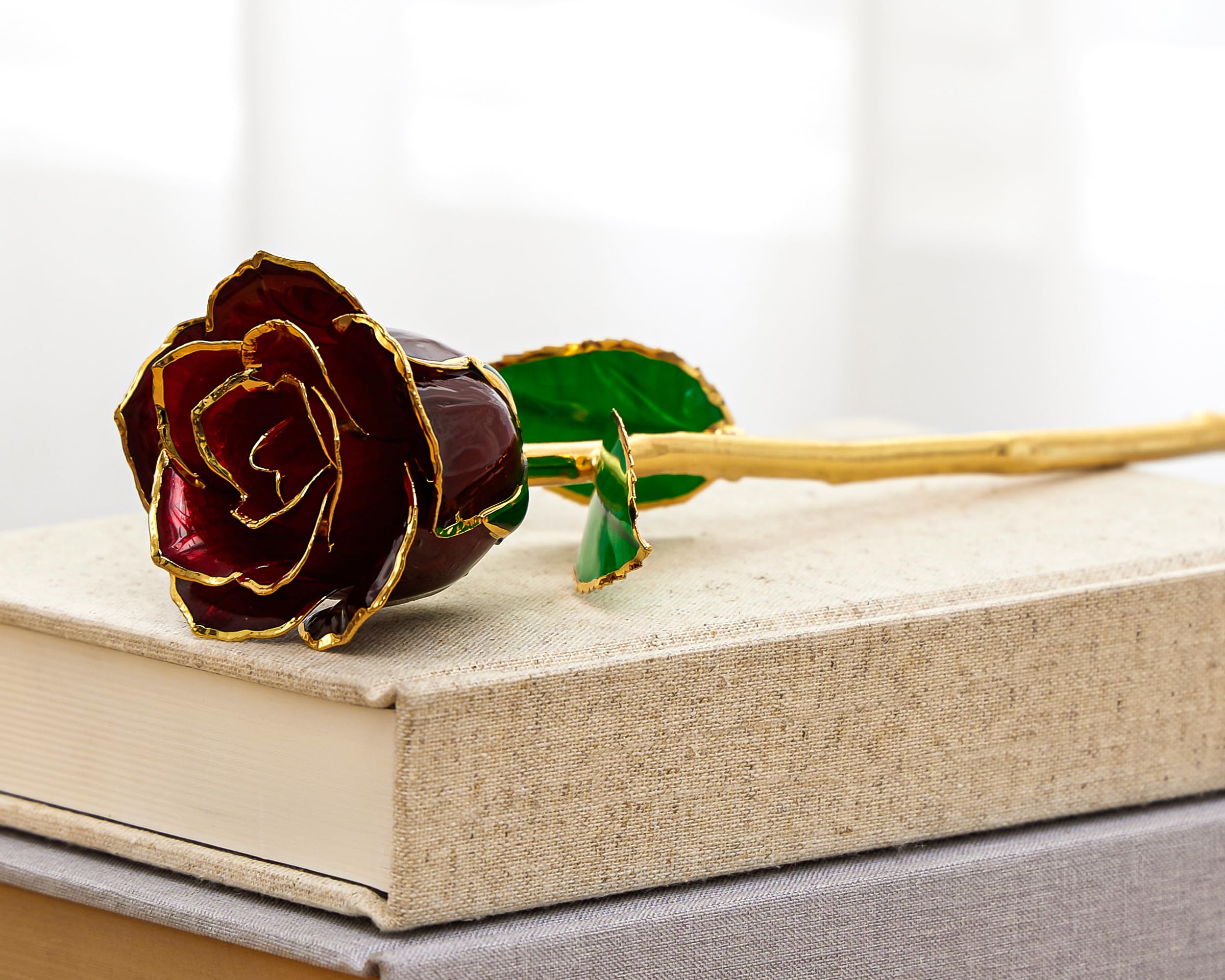 Mikasol Real 24K Gold Dipped Realistic Rose – Timeless Lifelike